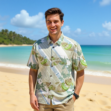 Load image into Gallery viewer, "Kāhuli Keʻo" by Hakuole Designs Maʻo Cotton Aloha Shirt