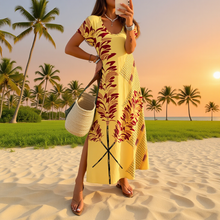 Load image into Gallery viewer, "3 Kāhili" by Hakuole Designs "ʻIʻiwi Dress"