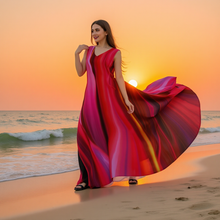 Load image into Gallery viewer, "Ti Leaf Series 3" by Rachael Ray Art "ʻIo Dress" (Kaftan)