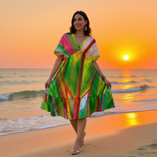 Load image into Gallery viewer, "Ti Leaf Series #4" by Rachael Ray Art "Kalaunu" Dress