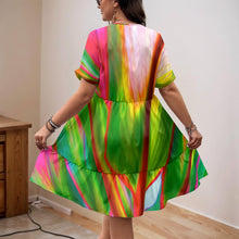 Load image into Gallery viewer, "Ti Leaf Series #4" by Rachael Ray Art "Kalaunu" Dress
