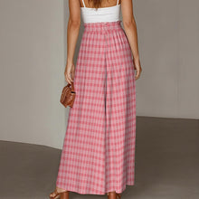 Load image into Gallery viewer, "Palaka ʻAkala" by Hakuole Designs Women's Ruffled Wide-Leg Pants