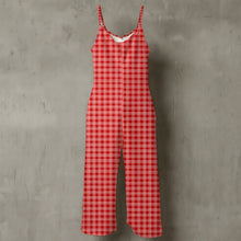 Load image into Gallery viewer, "Palaka ʻUla" by Hakuole Designs Women’s Spaghetti Strap Wide-Leg Jumpsuit