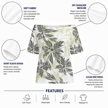 Load image into Gallery viewer, "Breadfruit Tree" by Hakuole Designs "Poʻohiwi" Off-Shoulder Top