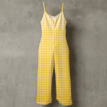Load image into Gallery viewer, "Palaka Ombre Melemele" by Hakuole Designs Women’s Spaghetti Strap Wide-Leg Jumpsuit