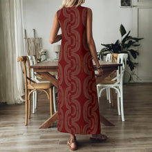 Load image into Gallery viewer, "Hoʻolono" ʻUla by Hakuole Designs "Nanea" V-Neck Long Dress