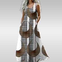 Load image into Gallery viewer, "Kino Wahine ʻIke" by Hakuole Designs - "Hawaiian Heron" Women’s Sleeveless Maxi Dress