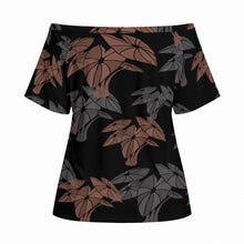 Load image into Gallery viewer, "Hāloa ʻEleʻele" by Hakuole Designs "Poʻohiwi' Off-Shoulder Top