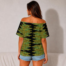 Load image into Gallery viewer, "Humupapa" by Hakuole Designs "Poʻohiwi" Off-Shoulder Top