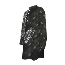 Load image into Gallery viewer, "3 Kāhili ʻEleʻele" by Hakuole Designs "Kamaki" Tunic