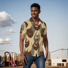 Load image into Gallery viewer, "Kino Wahine Māmā" Beige by Hakuole Designs "Palaka Aloha" Shirt