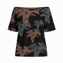 Load image into Gallery viewer, "Hāloa ʻEleʻele" by Hakuole Designs "Poʻohiwi' Off-Shoulder Top