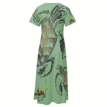 Load image into Gallery viewer, " ʻEa" by Hakuole Designs V-neck ʻIʻiwi Dress