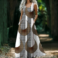 Load image into Gallery viewer, "Kino Wahine ʻIke" by Hakuole Designs - "Hawaiian Heron" Women’s Sleeveless Maxi Dress
