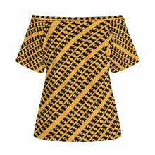 Load image into Gallery viewer, "Pewa" by Hakuole Designs "Poʻohiwi" Off-Shoulder Top