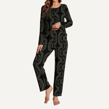 Load image into Gallery viewer, "Hoʻolono" ʻEleʻele by Hakuole Designs Wahine Loungewear Set