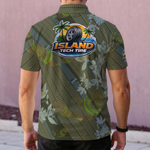 Load image into Gallery viewer, CUSTOM ORDER Hakuole Designs Island Tech Tire Men's Polo Shirt