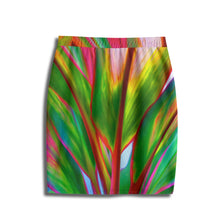 Load image into Gallery viewer, "Ti Leaf Series 4" by Rachael Ray Art Women's Pencil Skirt