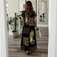 Load image into Gallery viewer, "Makahiki ʻEleʻele" by Hakuole Designs "ʻIʻiwi" Dress