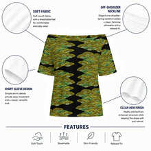Load image into Gallery viewer, "Humupapa" by Hakuole Designs "Poʻohiwi" Off-Shoulder Top