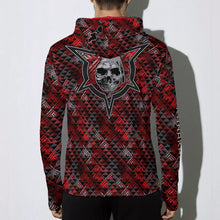 Load image into Gallery viewer, "ʻAʻā Lava" by Hakuole Designs Men's Sunscreen Fishing Hoodie With Thumb Holes