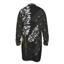 Load image into Gallery viewer, "3 Kāhili ʻEleʻele" by Hakuole Designs "Kamaki" Tunic