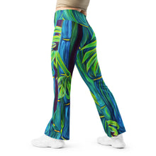 Load image into Gallery viewer, Blue Bamboo by Rachael Ray Art Flare leggings