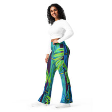 Load image into Gallery viewer, Blue Bamboo by Rachael Ray Art Flare leggings