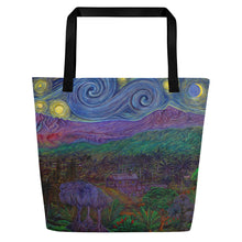 Load image into Gallery viewer, Keʻanae Starry Night Large Beach Bag