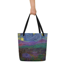 Load image into Gallery viewer, Keʻanae Starry Night Large Beach Bag