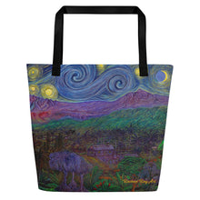 Load image into Gallery viewer, Keʻanae Starry Night Large Beach Bag