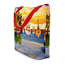 Load image into Gallery viewer, "Lahaina Harbor Sunset" Beach Bag