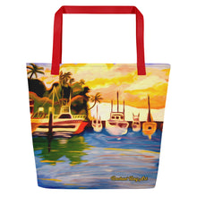 Load image into Gallery viewer, "Lahaina Harbor Sunset" Beach Bag