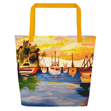Load image into Gallery viewer, "Lahaina Harbor Sunset" Beach Bag