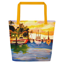 Load image into Gallery viewer, "Lahaina Harbor Sunset" Beach Bag