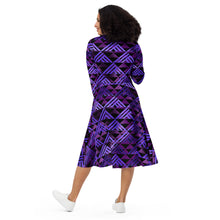 Load image into Gallery viewer, Wiliau Hōkū (Galaxy) by Hakuole Designs long sleeve midi dress