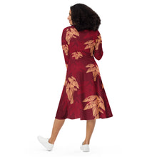 Load image into Gallery viewer, "Hāloa" long sleeve midi dress by Hakuole Designs