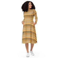 Load image into Gallery viewer, Makini by Hakuole Designs long sleeve midi dress