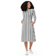 Load image into Gallery viewer, Aloha Aina by Hakuole Designs long sleeve midi dress