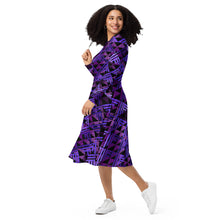 Load image into Gallery viewer, Wiliau Hōkū (Galaxy) by Hakuole Designs long sleeve midi dress