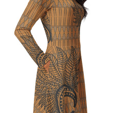 Load image into Gallery viewer, Mākini by Hakuole designs long sleeve midi dress