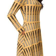 Load image into Gallery viewer, Makini by Hakuole Designs long sleeve midi dress