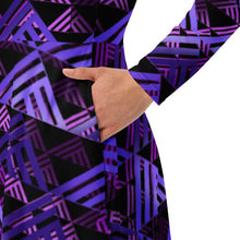 Load image into Gallery viewer, Wiliau Hōkū (Galaxy) by Hakuole Designs long sleeve midi dress