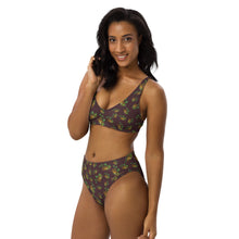 Load image into Gallery viewer, Puakenikeni by Honiʻs Hawaiʻi Recycled high-waisted lole ʻau kai bikini