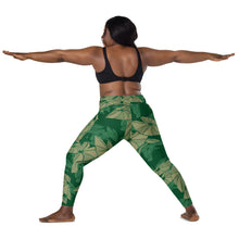 Load image into Gallery viewer, Hāloa Green Leggings with pockets by Hakuole Designs