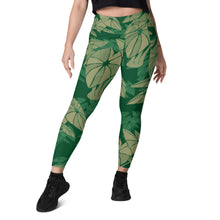 Load image into Gallery viewer, Hāloa Green Leggings with pockets by Hakuole Designs