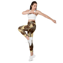 Load image into Gallery viewer, Kino Wahine Māmā Leggings with pockets by Hakuole Designs