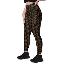 Load image into Gallery viewer, Aloha ʻĀina Caramel by Hakuole Designs Leggings with pockets