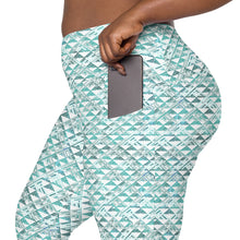 Load image into Gallery viewer, Hauneneʻe (Glacier) by Hakuole Designs Leggings with pockets