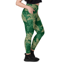 Load image into Gallery viewer, Hāloa Green Leggings with pockets by Hakuole Designs